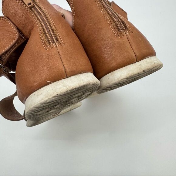 Sofft Womens Fiora Sandal Brown Gold Leather Caged Gladiator Flat Shoe Sz 11 - Picture 6 of 8